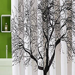 Tree Design Fabric Mildew Resistant Shower Curtain