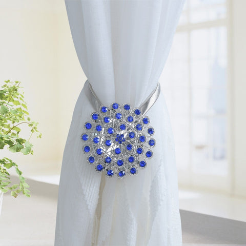 2Pcs Flowers Design Magnetic Curtain Curtain Holders