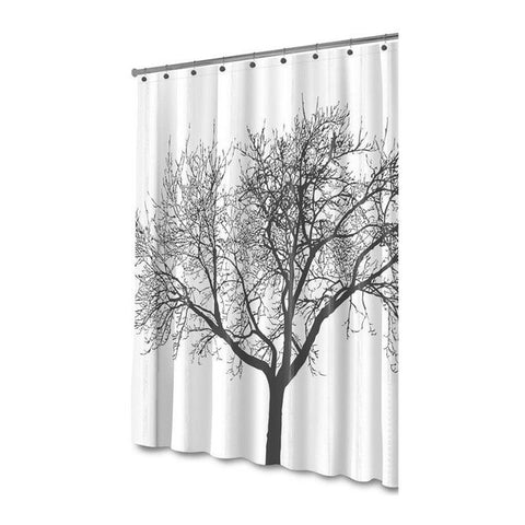 Tree Design Fabric Mildew Resistant Shower Curtain