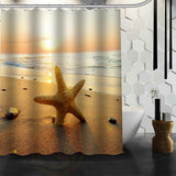 Beach Spa Waterproof Shower Curtain