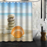 Beach Spa Waterproof Shower Curtain