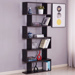 Modern S-Shaped Z-Shelf Style Bookshelf