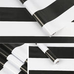 Black And White Stripes Self-Adhesive