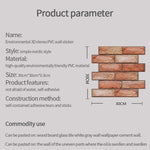 12pcs 3D Brick Wall Sticker