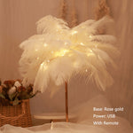 Feather Table Lamp