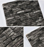 3D Black Brick Wall Panel Roll